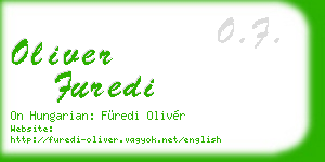 oliver furedi business card